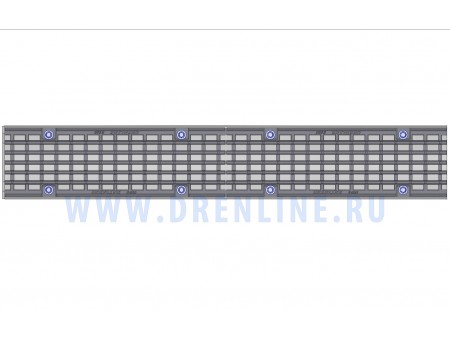 Лоток водоотводный бетонный DRENLINE Super DN100 h165 с решеткой чугунной ВЧ (комплект) кл. Е600