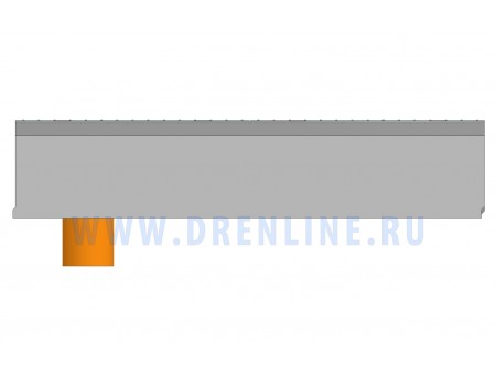 Лоток водоотводный бетонный DRENLINE Super DN100 h210 с решеткой чугунной ВЧ (комплект) кл. Е600 с вертикальным водосливом